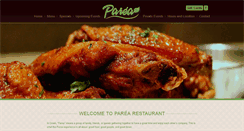 Desktop Screenshot of parearestaurant.com